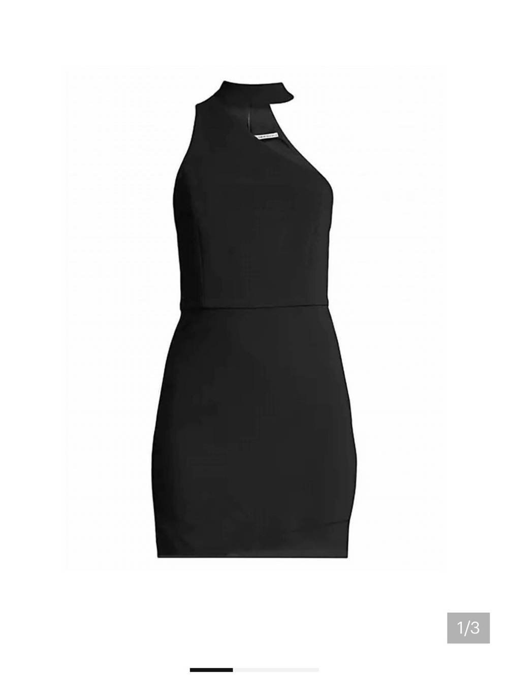 Alice + Olivia Black One-Shoulder Cutout Bodycon Dress